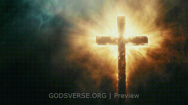 Blank motion background cross light