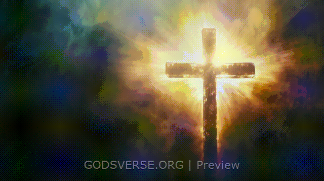 Blank motion background cross light