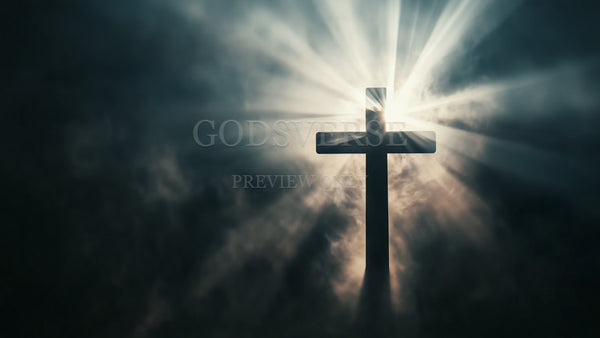 Blank worship background cross light