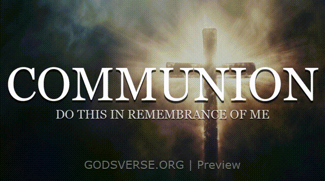 Communion motion background cross light