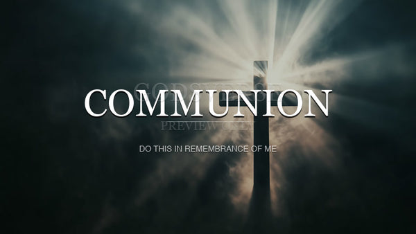 Communion worship background cross light