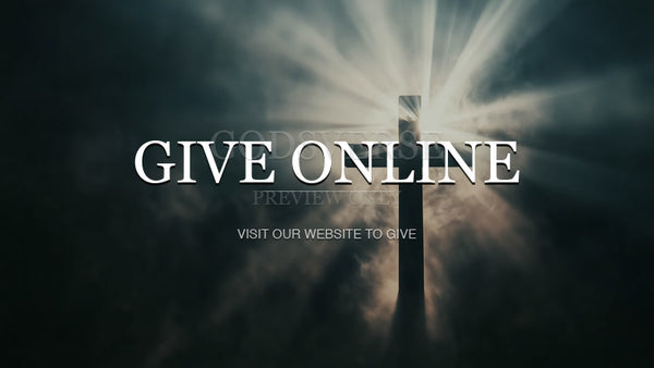 Give Online worship background cross light