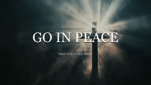 Go In Peace worship background cross light