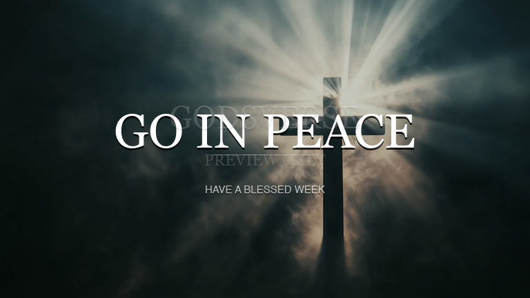Go In Peace worship background cross light