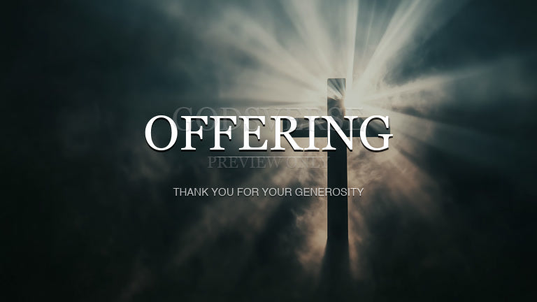 Offering worship background cross light