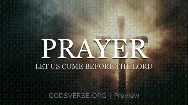 Prayer motion background cross light