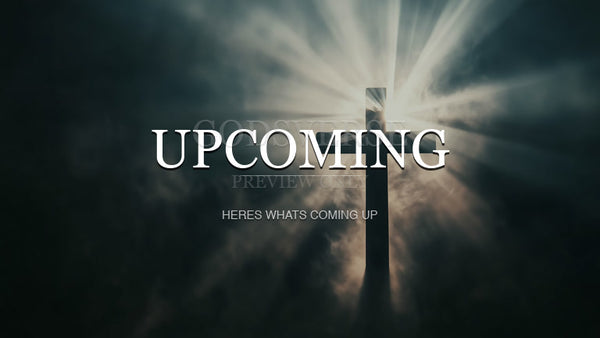 Upcoming worship background cross light
