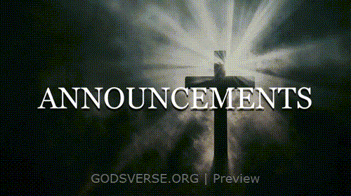 Announcements motion background cross light
