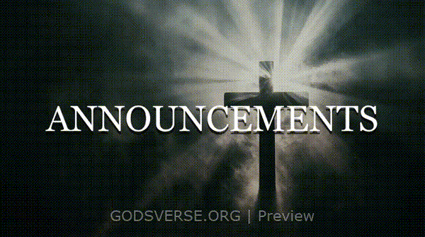 Announcements motion background cross light