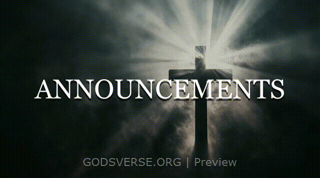 Announcements motion background cross light