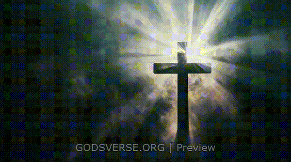 Blank motion background cross light