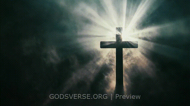 Blank motion background cross light