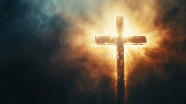 Blank worship background cross light