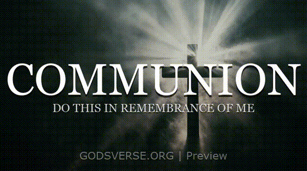 Communion motion background cross light