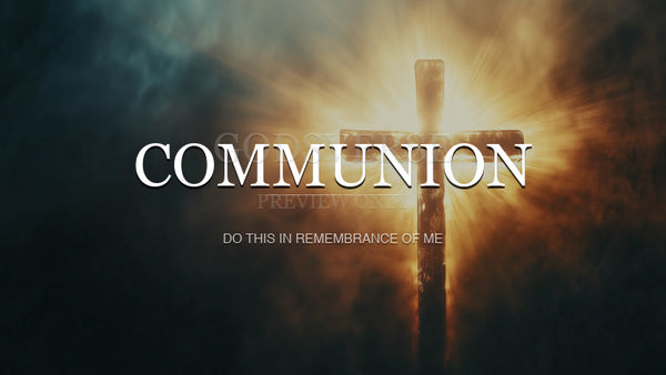 Communion worship background cross light
