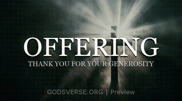 Offering motion background cross light
