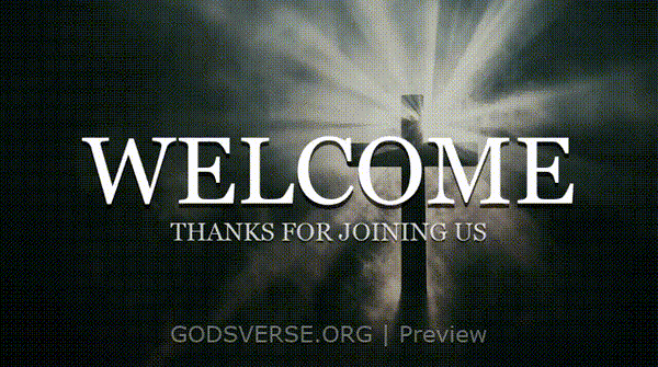 Welcome motion background cross light