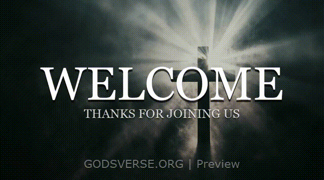Welcome motion background cross light