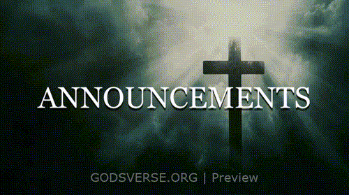 Announcements motion background cross light