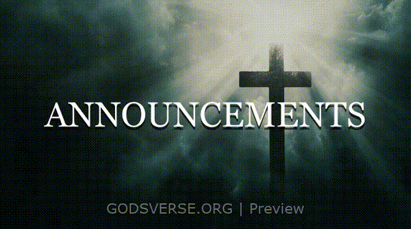 Announcements motion background cross light