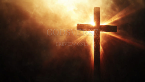 Blank worship background cross light