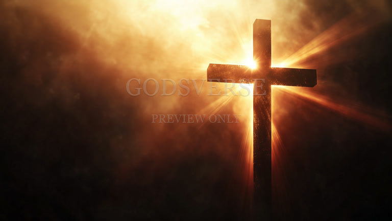 Blank worship background cross light