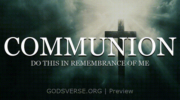 Communion motion background cross light
