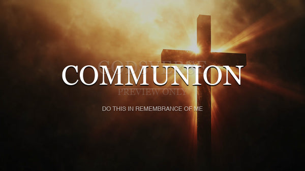 Communion worship background cross light