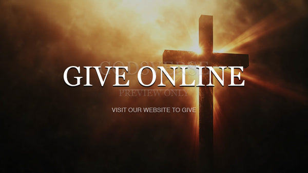 Give Online worship background cross light