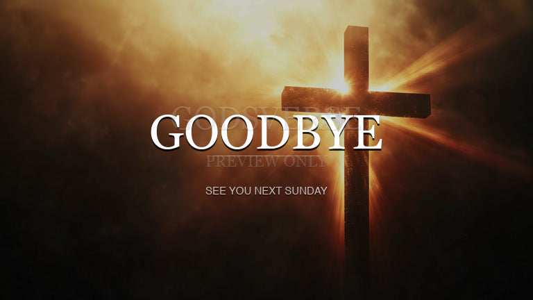 Goodbye worship background cross light