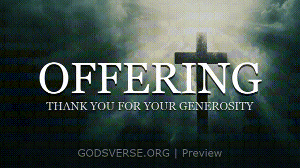 Offering motion background cross light