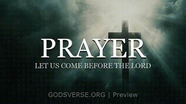 Prayer motion background cross light