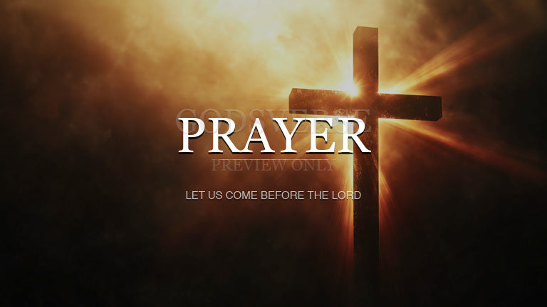 Prayer worship background cross light