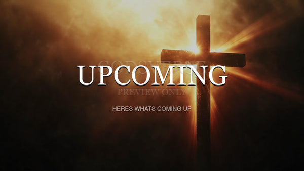 Upcoming worship background cross light