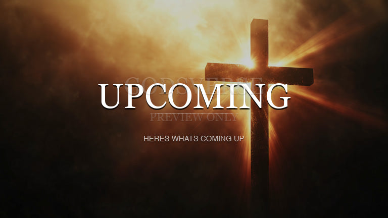 Upcoming worship background cross light
