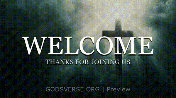 Welcome motion background cross light