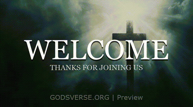 Welcome motion background cross light