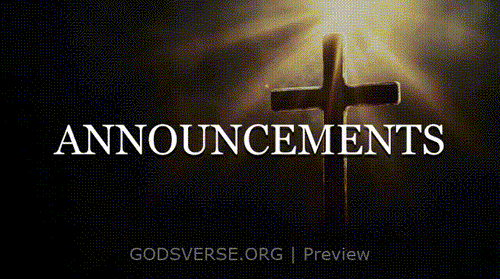 Announcements motion background cross light