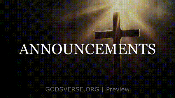 Announcements motion background cross light