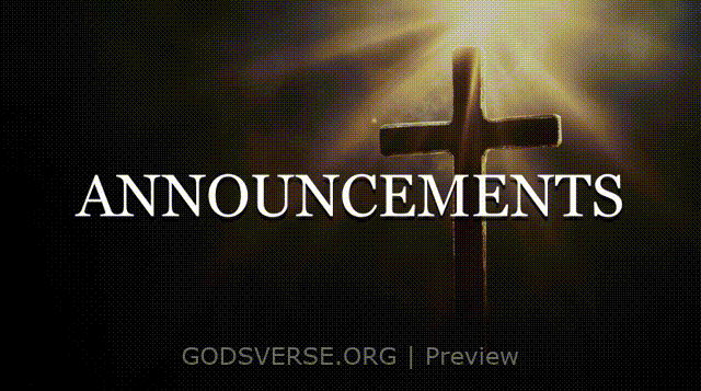 Announcements motion background cross light