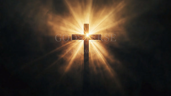 Blank worship background cross light