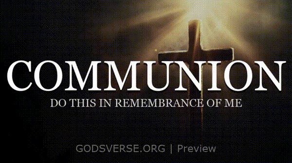 Communion motion background cross light