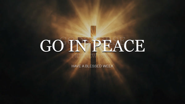 Go In Peace worship background cross light