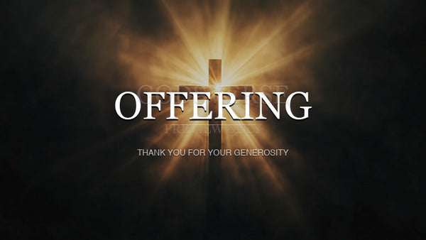 Offering worship background cross light