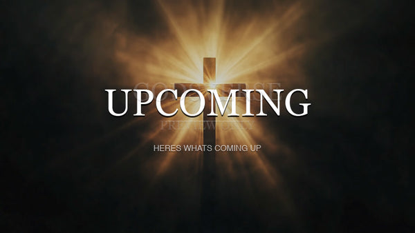 Upcoming worship background cross light