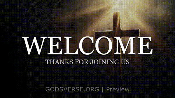 Welcome motion background cross light