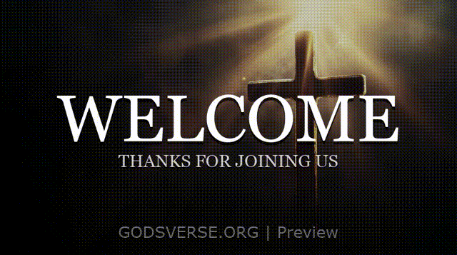 Welcome motion background cross light