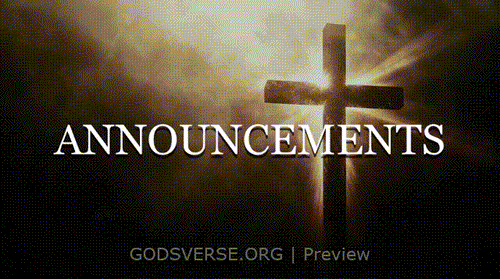 Announcements motion background cross light
