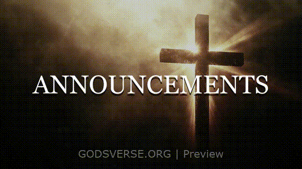 Announcements motion background cross light