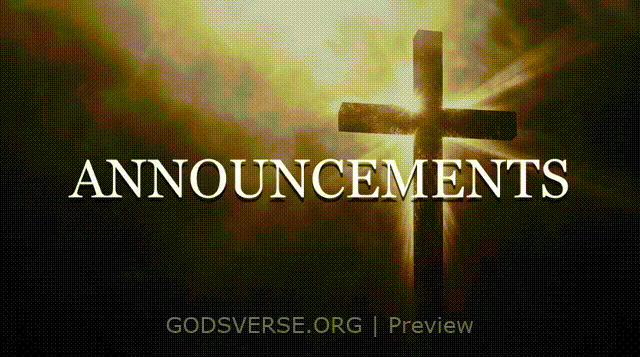 Announcements motion background cross light